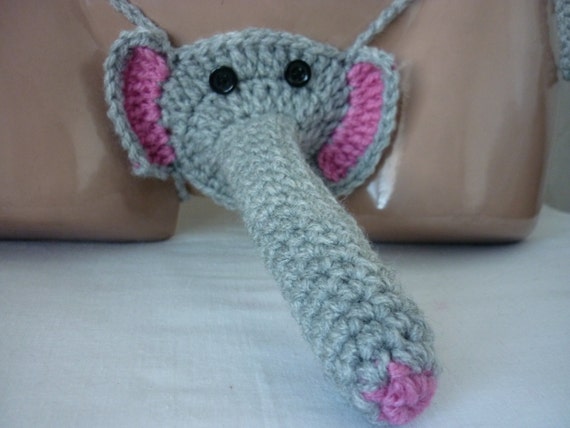 Crochet Elephant Sexy Men's Thong, Men Thongs, String Handmade