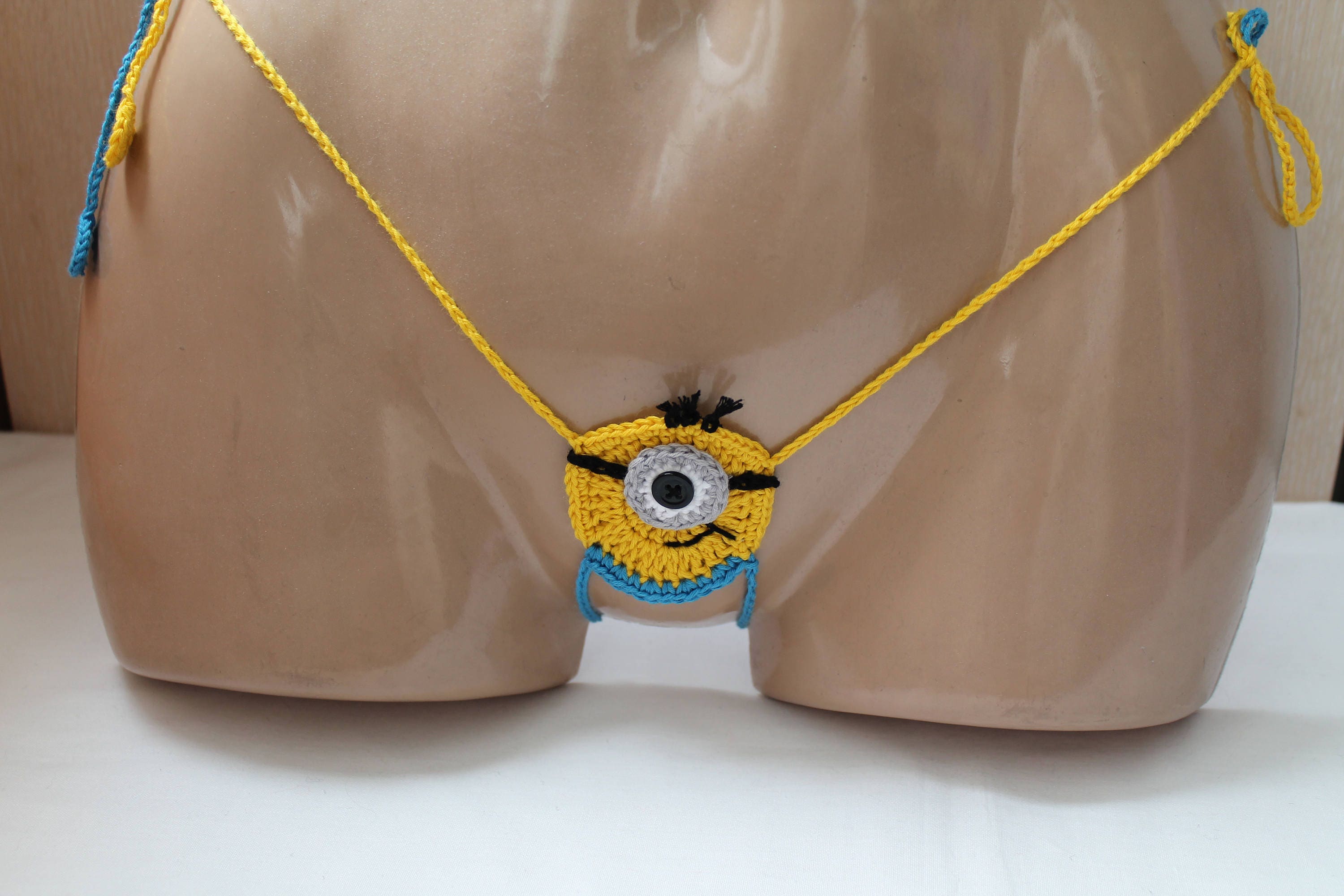 sexy minion lingerie Asian girl in pink underwear sexy look to camera pans up main image 1