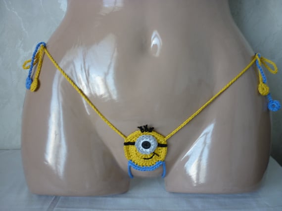 Crochet Minion Thong, Erotic G-string Lingerie - Etsy