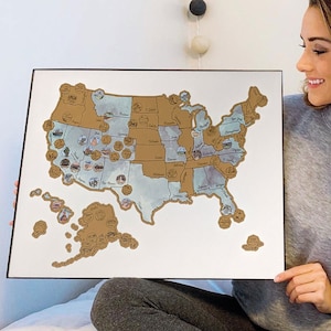 US National Parks Scratch Off Map: USA Travel Tracker Map