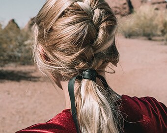 Buy 3 Get 1 Free Leather Ribbon Hair Tie Accessory Wrap Or Etsy
