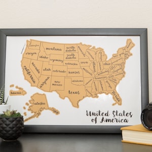 Scratch Your Travels Watercolor USA Map Scratch Off Map Travel United States Map Gift Present Birthday Holiday image 5