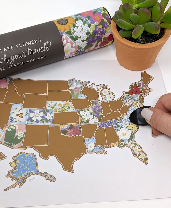 Scratch Off Travel Map, United States Travel Map, Travel Gift