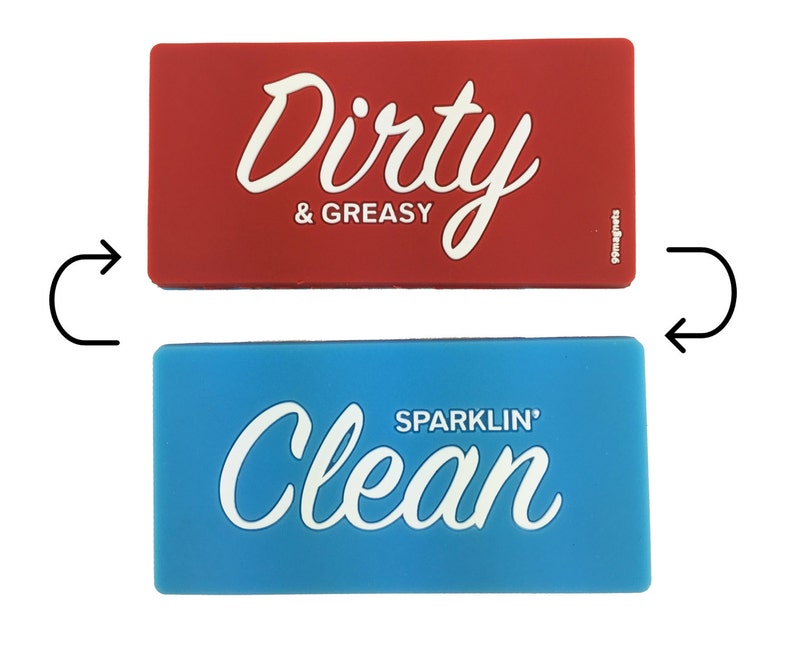 Reversible Dishwasher Double Sided Clean & Dirty Dorm Etsy