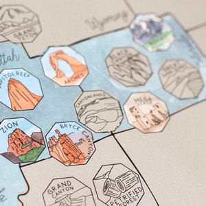 Scratch Your Travels® US National Parks USA Scratch Off Map image 1