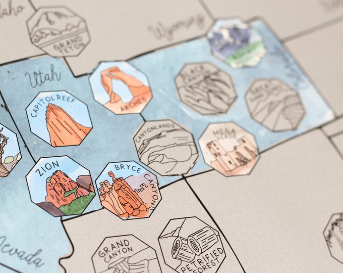 Scratch Your Travels® US National Parks USA Scratch Off Map