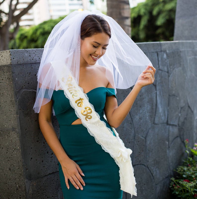 bride to be lace sash