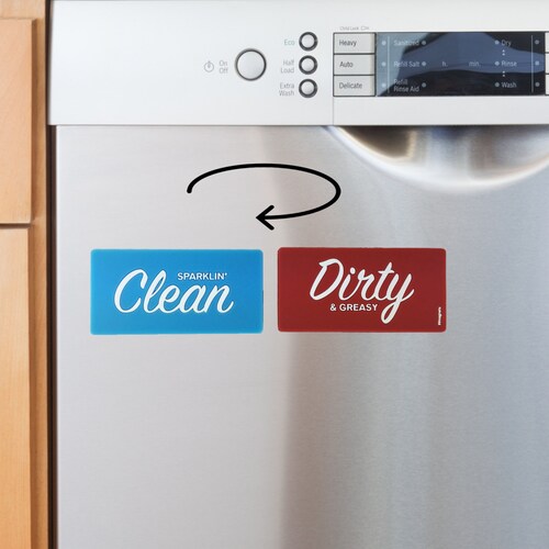 Reversible Dishwasher Double Sided Clean & Dirty Dorm Etsy