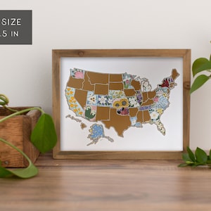 Scratch Your Travels State Flowers USA Map Scratch Off Map Travel United States Map Gift Present Birthday image 3