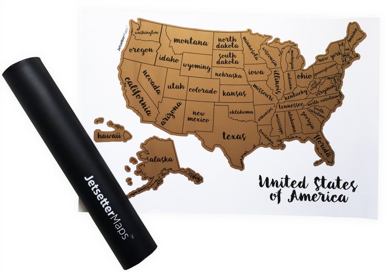 Scratch Your Travels Watercolor USA Map Scratch Off Map Etsy