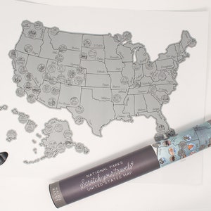 Scratch Your Travels® US National Parks USA Scratch Off Map image 6