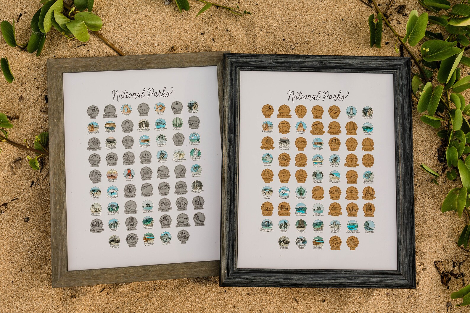 National Parks Bucket List Scratch Poster Scratch off Print Etsy