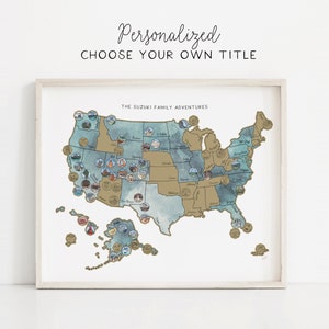 63 Parks Personalized National Parks USA Map | Scratch Off Print | United States National Parks | RV Travel Family Gift