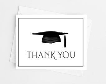 Graduation Thank You Cards, Stationery Set, Class of 2024, Stationary Set of 10 Folded Note Cards with Envelopes