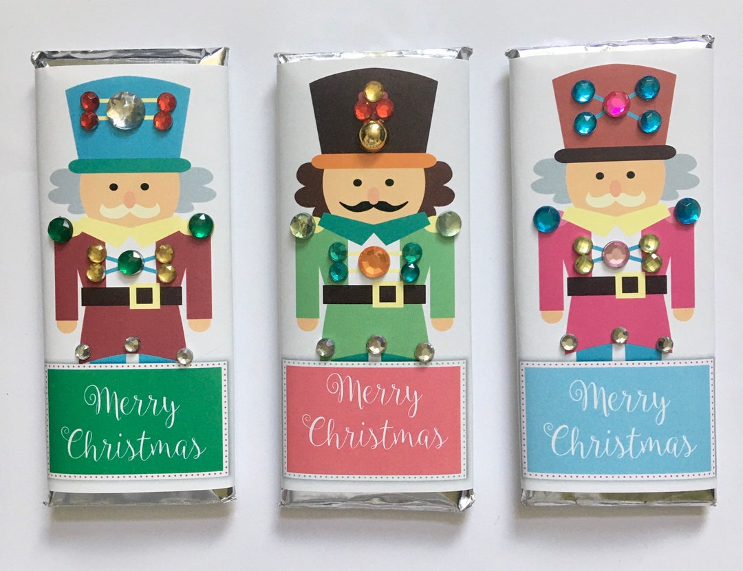 Nutcracker Christmas Candy Wrapper Personalized Hershey Wrappers