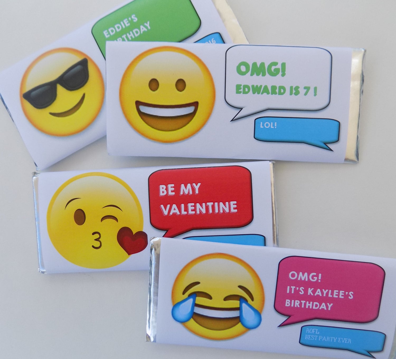 Emoji Party Candy Bar Wrappers with Hershey bar smiley face Etsy