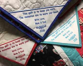 Custom Embroidered Quilt Tag