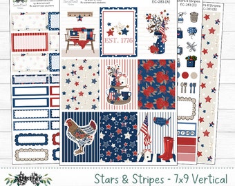 Vertical Weekly Kit, Stars & Stripes, V-283