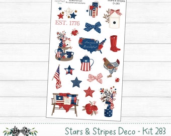 Deco Sheet, Stars & Stripes, D-283