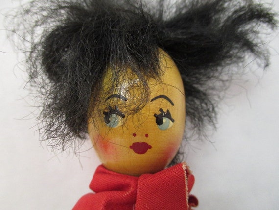 Wooden Doll Scary Halloween Vtg Doll Has No Legs Macabre Doll