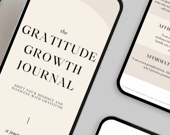 The Gratitude Growth Digital Journal with Master Resell Rights | Done for you Journal | Digital Products | Editable Journal | MRR | PLR
