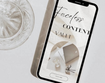 Coffre de contenu sans visage | Produits numériques | Marketing sans visage | Moulinets sans visage | Modèle de toile | Vidéos sans visage | Idées de bobines Instagram