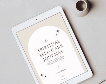 Diario de autocuidado espiritual / Diario de autocuidado / Diario digital / Planificador de autocuidado / MRR / Mindfulness / Diario de bienestar / PLR