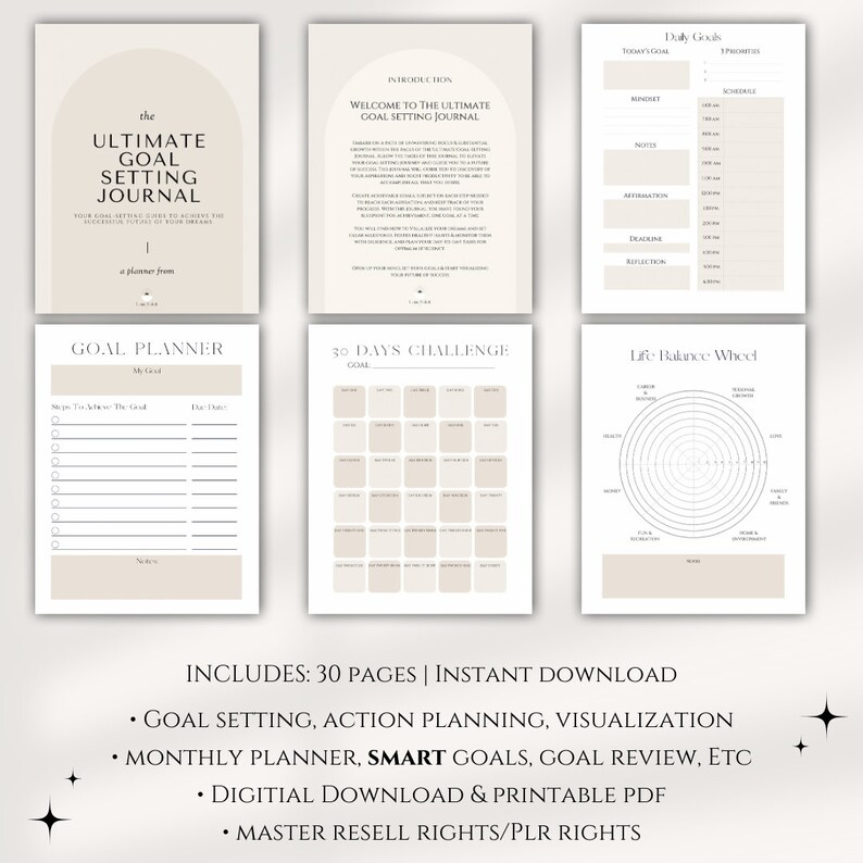 The Ultimate Goal Setting Journal | Digital Journal | MRR | DFY Journal ...