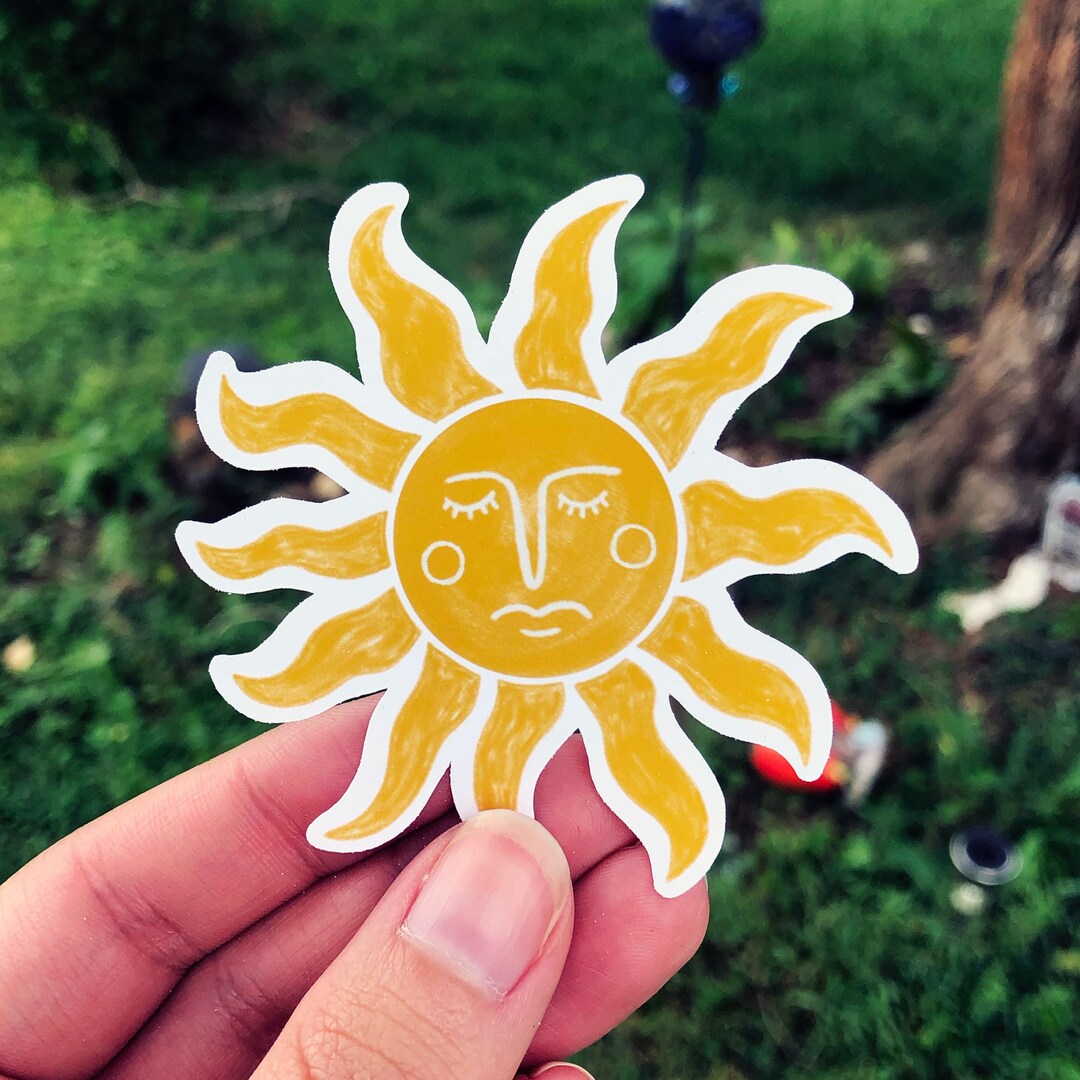 Sun Sticker, Sun Rays, Summer Sticker, Journal Sticker, Planner ...