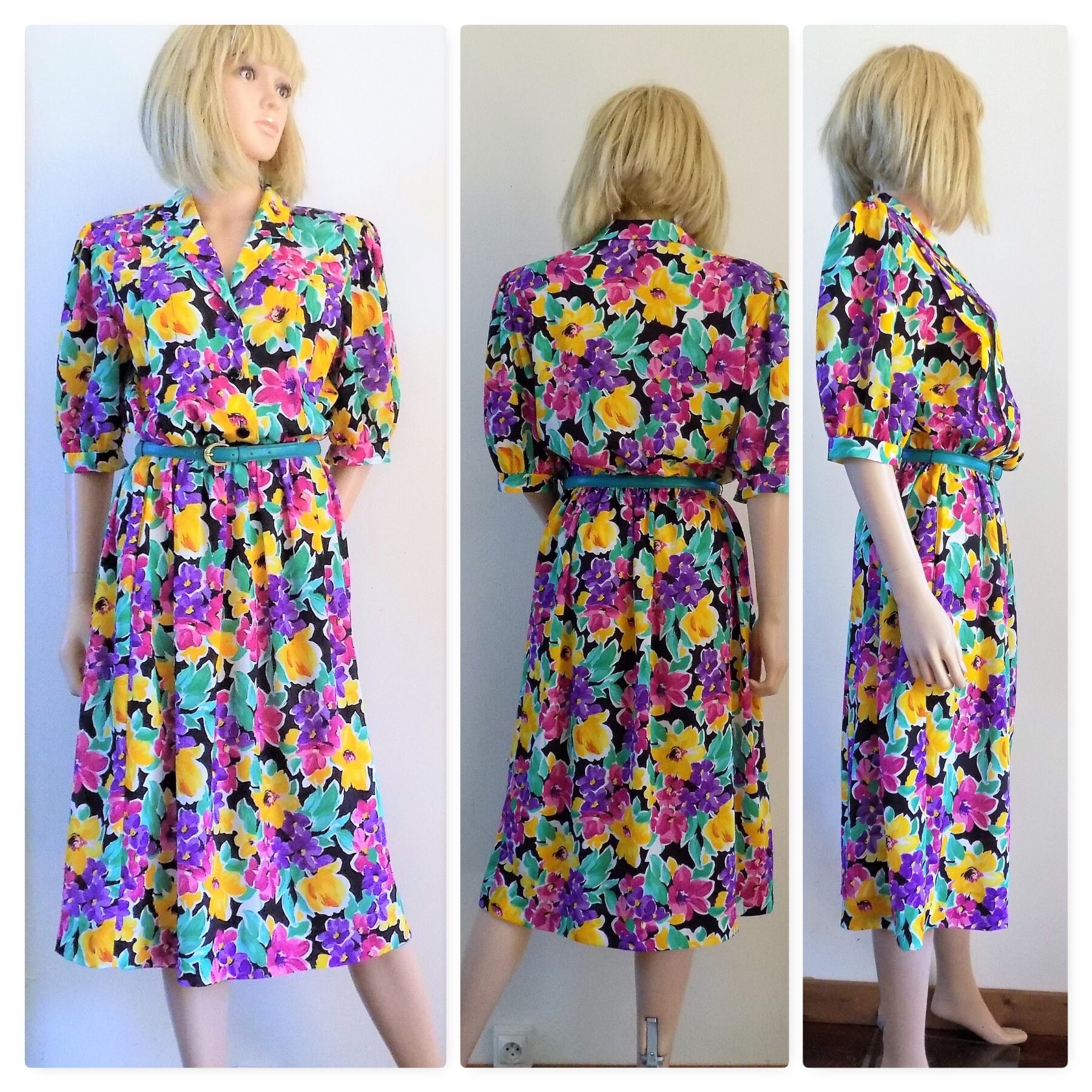 colourful midi dress