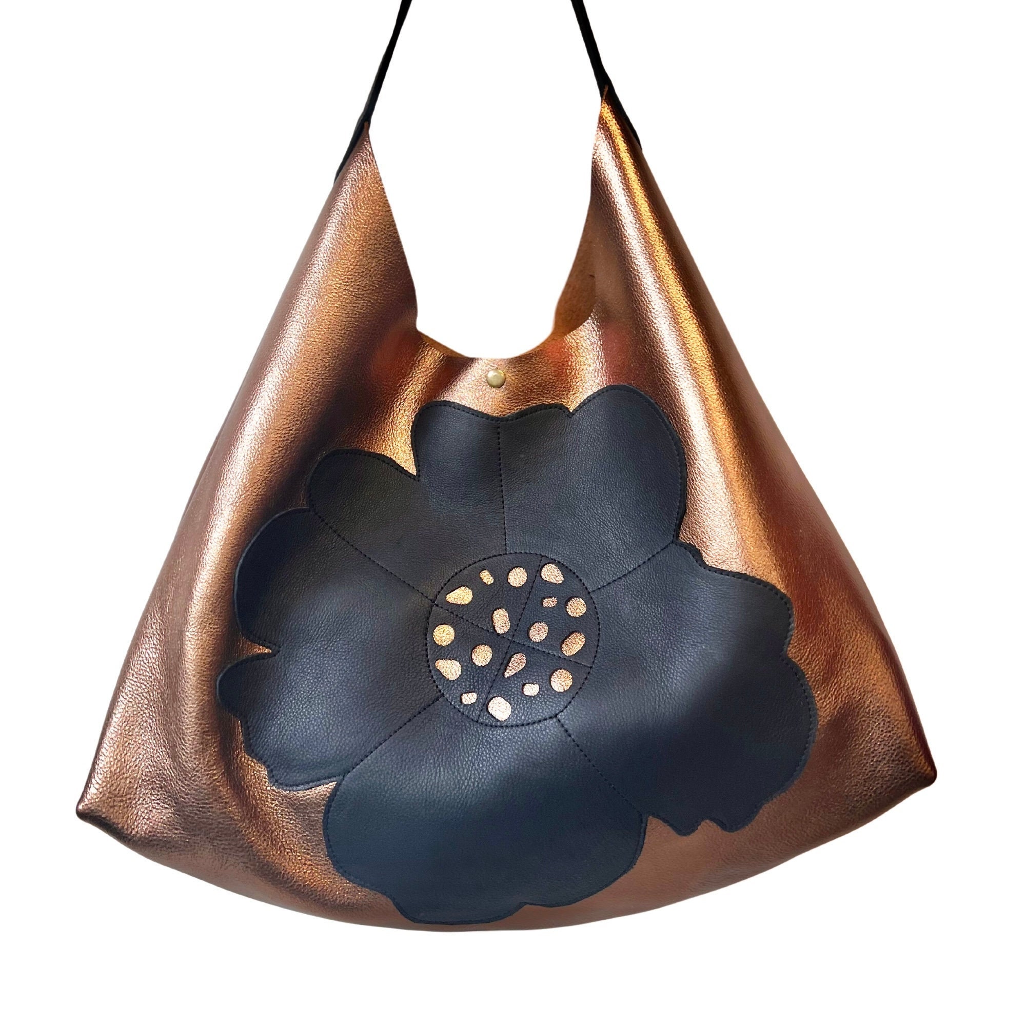 Metallic Leather Bag - Etsy