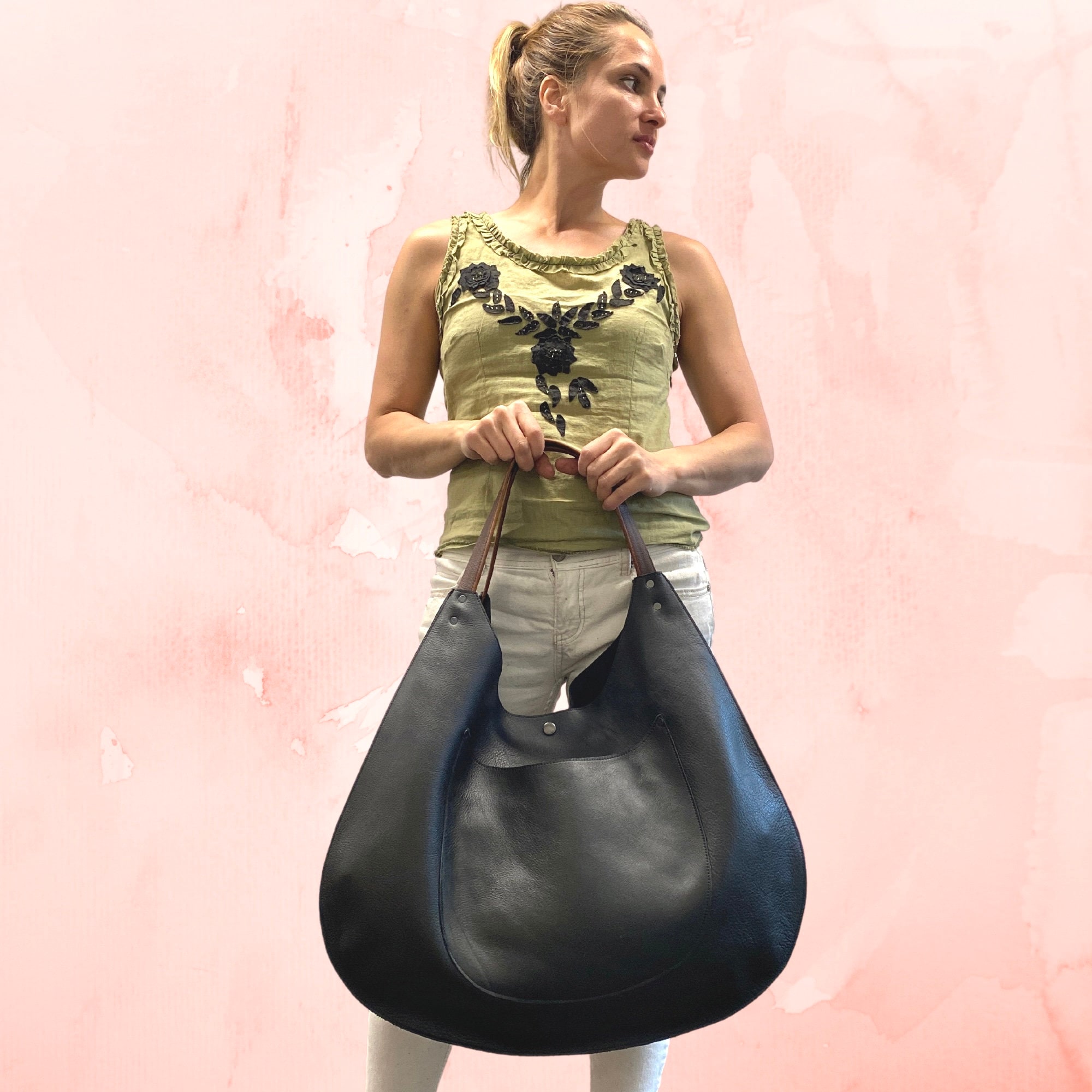 25FW-[LOEUVRE]Tour Hobo Large Black◆ Designer fashion, Seoul-fully created | W Concept