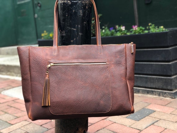 【F】Human Made Leather Tote Bag HUMAN MADE TOTE BAG