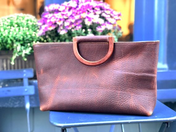 Brown Evening Bag Small Everyday Purse Handmade Brown Leather Purse With Zipper Crossbody Womens Leather Bag Leather Handbag Etsy