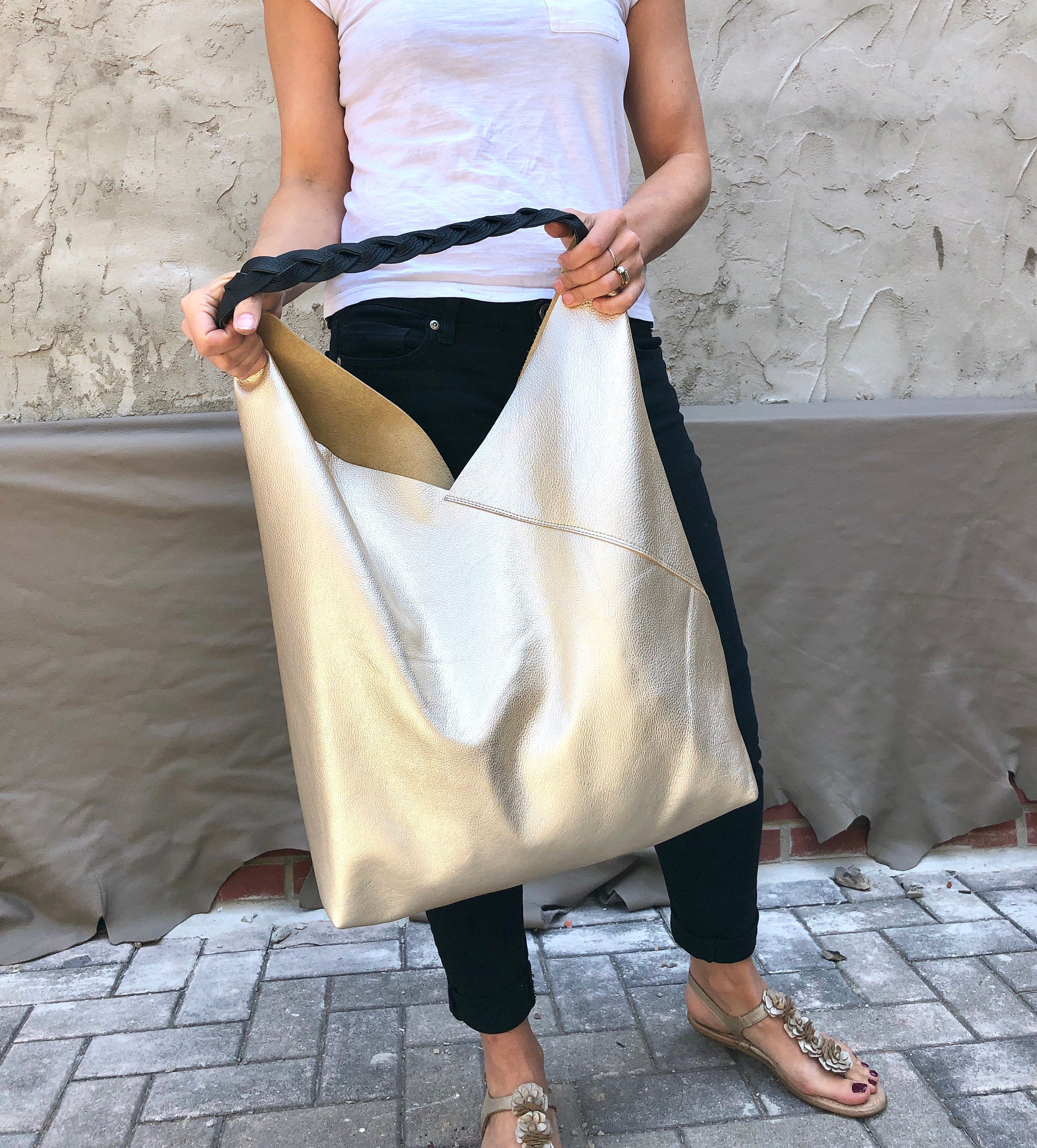 Metallic hobo deals handbags