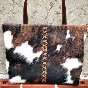 LV Caroline | Upcycled Designer Cowhide & Leather Crossbody with Removeable Strap - Jaguar Leopard