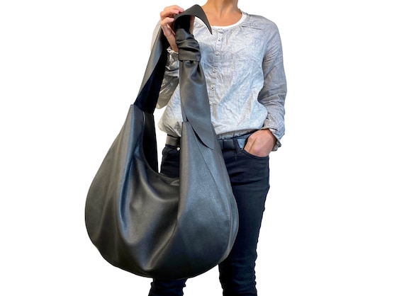 leather hobo large