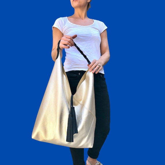 Metallic leather hobo bag new arrivals
