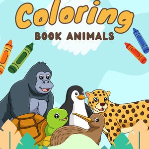 Gujarati-English Animal Names Coloring Book – Learn Gujarati for Kids – Printable PDF Bilingual Activity