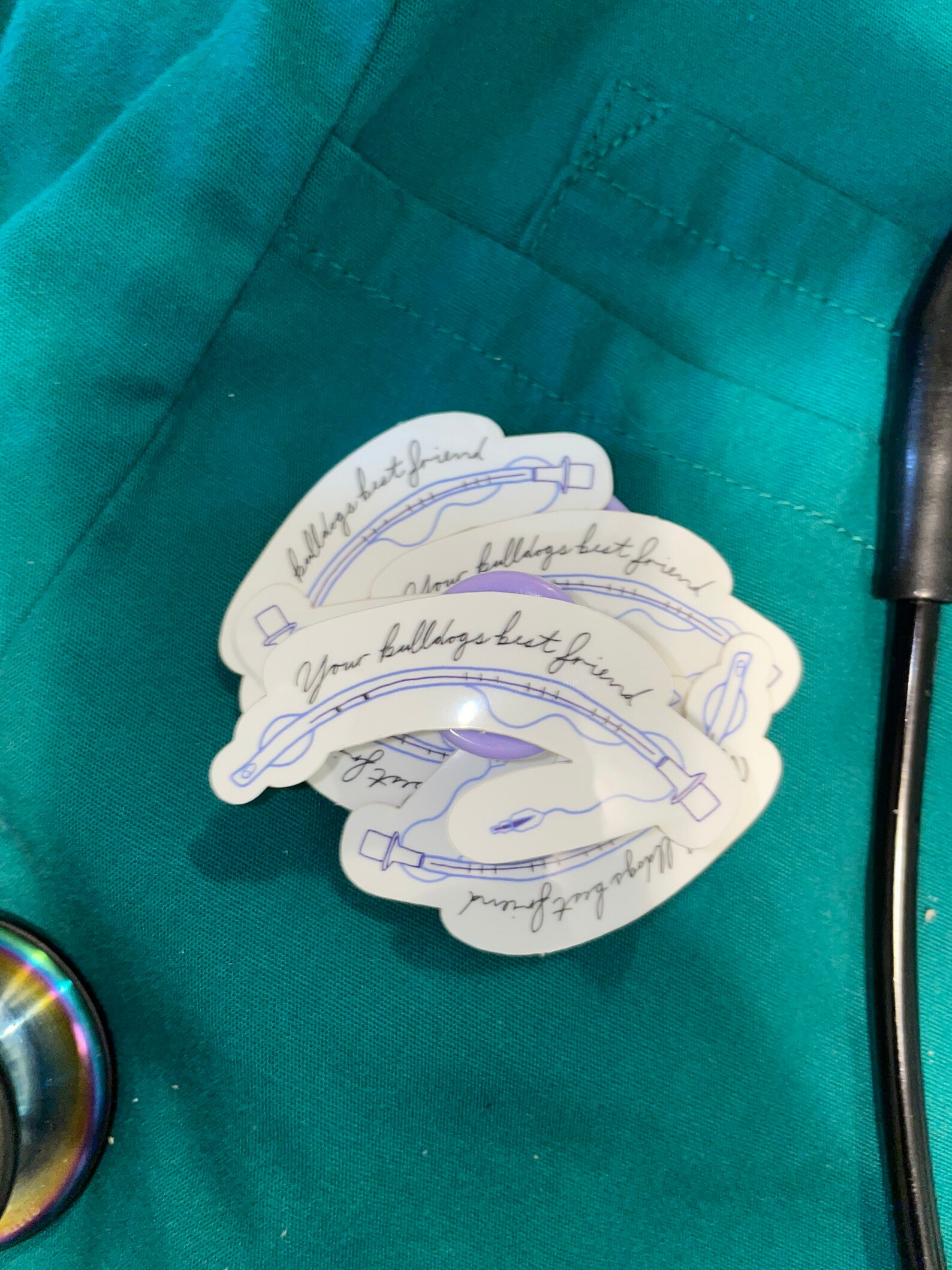 Your Bulldogs Bestie Intubation MINI Vet Med Humor Vinyl Stickers - Etsy