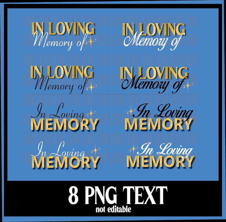 In Loving Memory of Text Overlay PNG, Memorial Design - Etsy