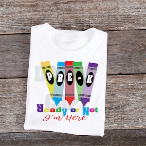 Pre K Crayons | Sublimation PNG | Back to School  |