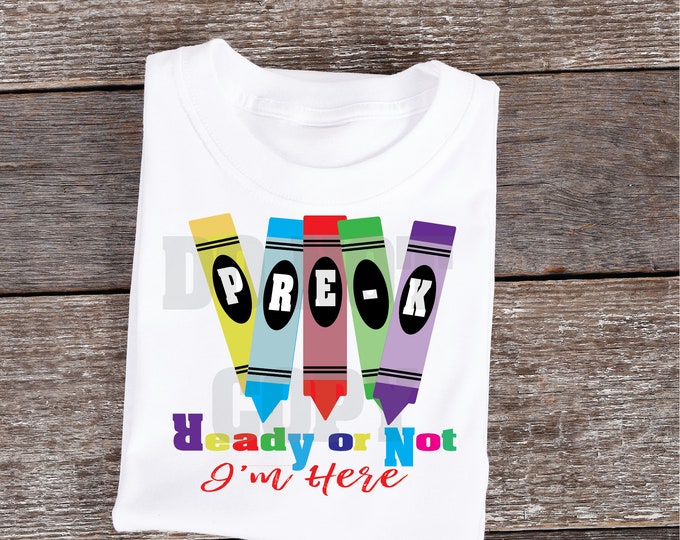 Pre K Crayons | Sublimation PNG | Back to School  |