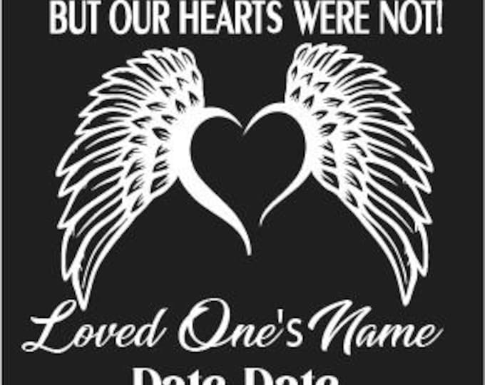 In Loving Memory of car decal, Memorial Decal, Celebration of Life memory decals, Wings Decal
