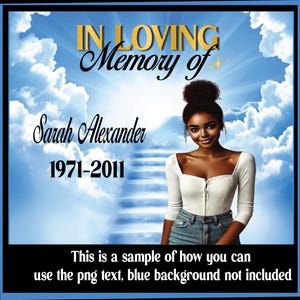In Loving Memory of Text Overlay PNG, Memorial Design - Etsy