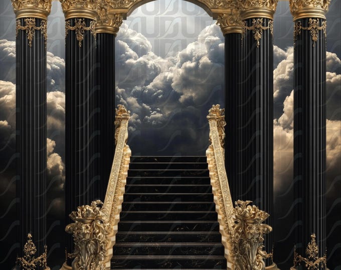 Memorial Heart, Black, Instant Download Png, Columns , AI Art, Christian,