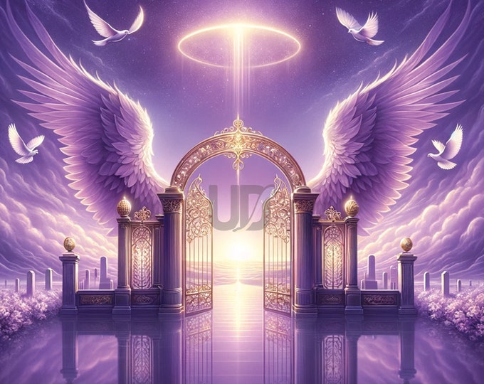 Memorial Purple Sky background | Sublimation Background | | Memorial Wallpaper | Funeral Program