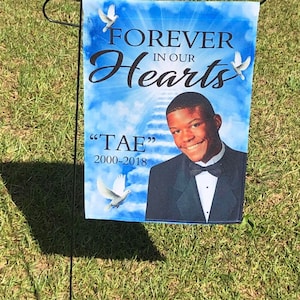 Personalized Memorial Garden Flag, Personalized Photo Flag, In Loving Memory Flag, Sympathy Gift, Cemetery Decoration, Memorial Gift