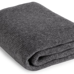 Large 100% Cashmere Blanket Wrap 'Dark Gray' Made to Order, 3 Sizes Available handmade in Scotland by Love Cashmere image 1