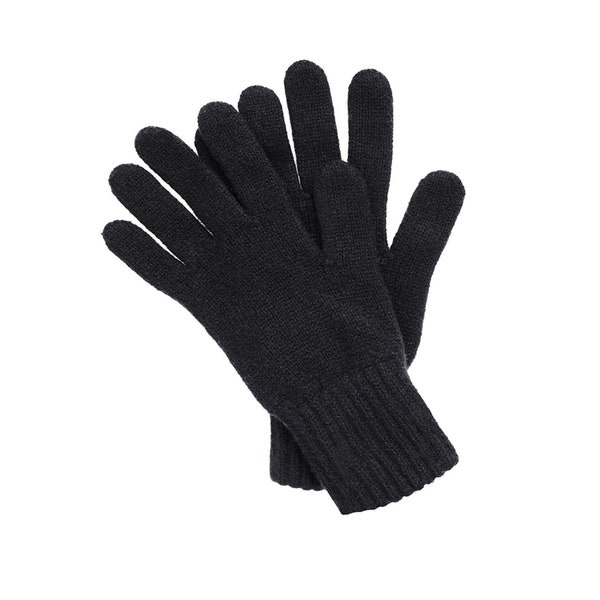 Women's 100% Cashmere Gloves - Black - made in Scotland by Love Cashmere